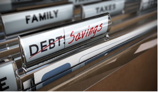 debt and savings - less than full balance